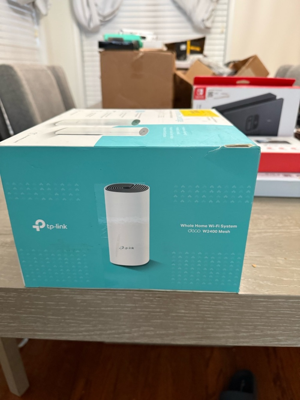 TP-Link Deco W2400 Mesh Router - White and Teal Box